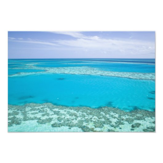 Luchtbeeld van Great Barrier Reef door Foto Afdruk (Voorkant)