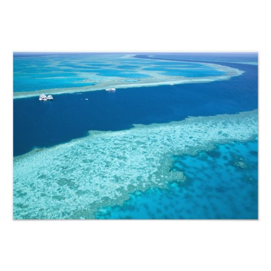 Luchtbeeld van het Great Barrier Reef door de Foto Afdruk (Voorkant)