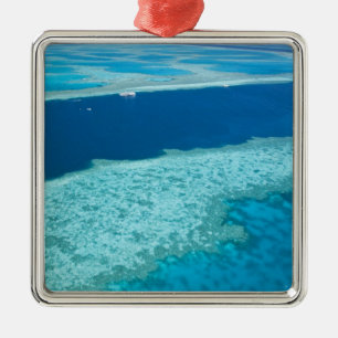 Luchtbeeld van het Great Barrier Reef door de Metalen Ornament