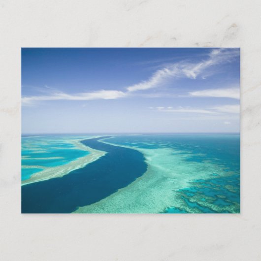 Luchtbeeld van het Groot Barrièrerif door de Briefkaart (Voorkant)