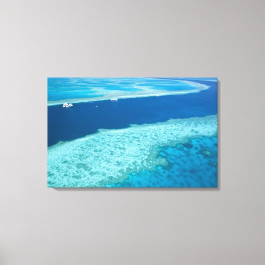 Luchtbeeld van het Groot Barrièrerif door de Canvas Afdruk (Voorkant)