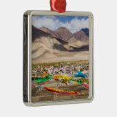 Luchtbeeld van het Samye-klooster - Tibet, Azië Metalen Ornament (Rechts)