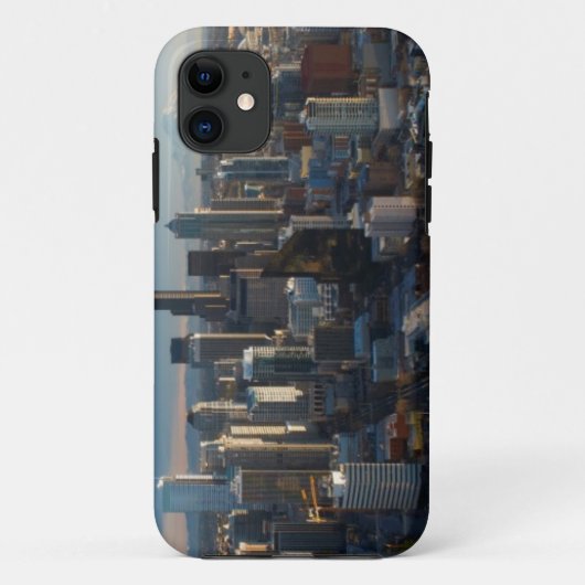 Luchtbeeld van het stadsprofiel van Seattle Case-Mate iPhone Case (Achterkant)