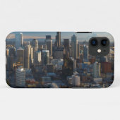 Luchtbeeld van het stadsprofiel van Seattle Case-Mate iPhone Case (Achterkant (horizontaal))