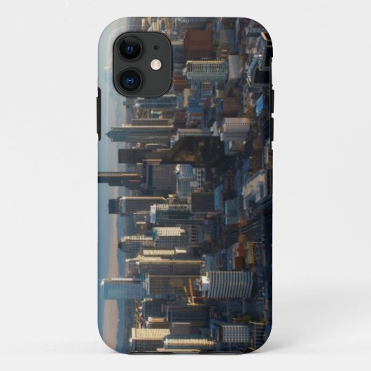 Luchtbeeld van het stadsprofiel van Seattle Case-Mate iPhone Case (Achterkant)
