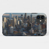 Luchtbeeld van het stadsprofiel van Seattle Case-Mate iPhone Case (Achterkant (horizontaal))