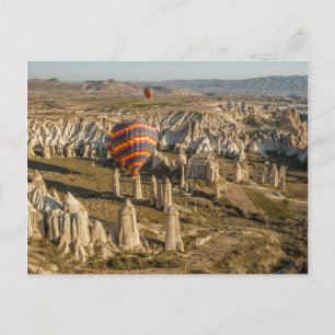 Luchtbeeld van hete luchtballonnen, Cappadocië 2 Briefkaart