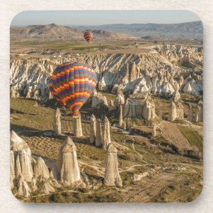 Luchtbeeld van hete luchtballonnen, Cappadocië 2 Onderzetter