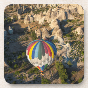 Luchtbeeld van hete luchtballonnen, Cappadocië Bier Onderzetter