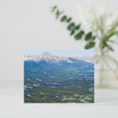 Luchtbeeld van Jasper-meren - Canada Briefkaart (Staand voorkant)