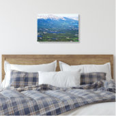 Luchtbeeld van Jasper-meren - Canada Canvas Afdruk (Insitu (Slaapkamer))