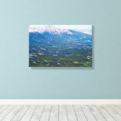 Luchtbeeld van Jasper-meren - Canada Canvas Afdruk (Insitu (Houten vloer))