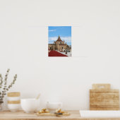 Luchtbeeld van Kerk van Carmen - Mahon, Menorca Poster (Keuken)