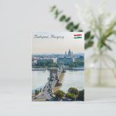 Luchtbeeld van Kettingbrug - Boedapest, Hongarije Briefkaart (Staand voorkant)