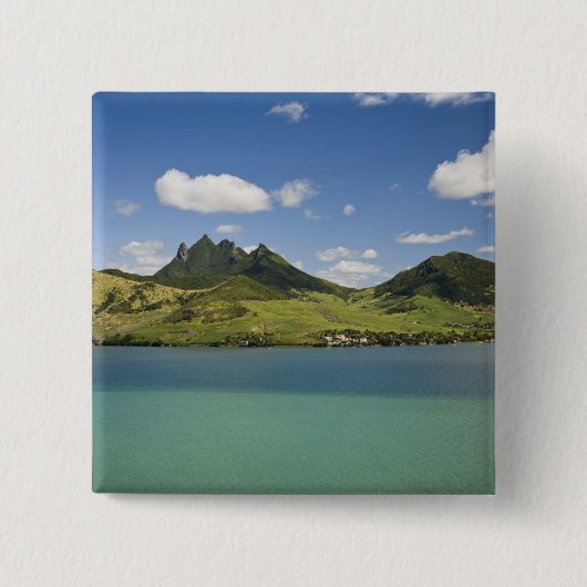 Luchtbeeld van Lion Mountain, Zuid-Oost Vierkante Button 5,1 Cm (Voorkant)