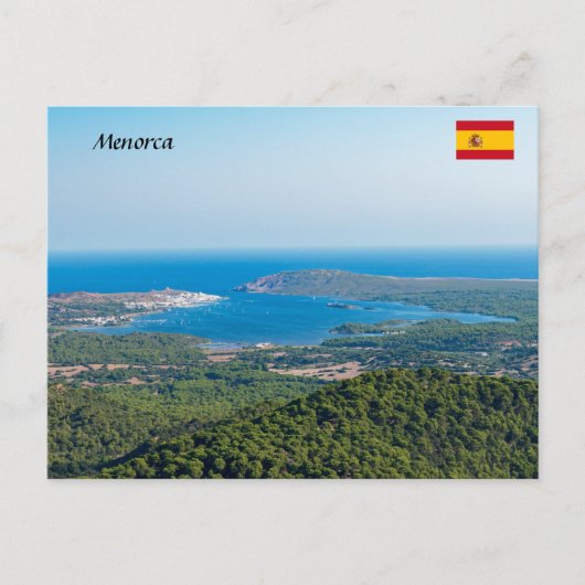 Luchtbeeld van Menorca vanaf de top van Monte Toro Briefkaart (Voorkant)