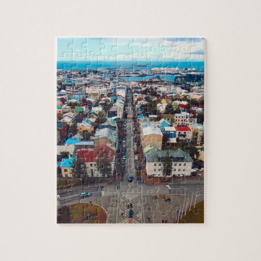 Luchtbeeld van Reykjavik Legpuzzel (Verticaal)