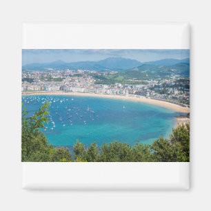 Luchtbeeld van San Sebastian, Donostia Magneet