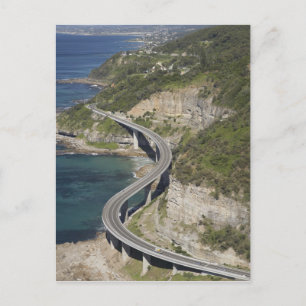 Luchtbeeld van Sea Cliff Bridge bij Wollongong, Briefkaart