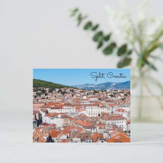Luchtbeeld van Split - Dalmatië, Kroatië Briefkaart (Staand voorkant)