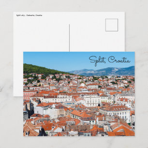 Luchtbeeld van Split - Dalmatië, Kroatië Briefkaart
