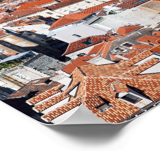 Luchtbeeld van Split - Dalmatië, Kroatië Poster (Hoek)