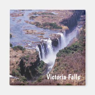 Luchtbeeld van Victoriawatervallen - Zimbabwe, Afr Magneet