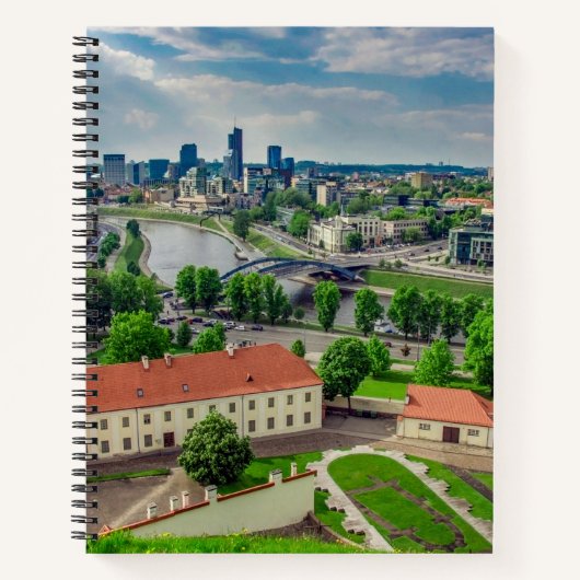 Luchtbeeld van Vilnius, Litouwen Notitieboek (Voorkant)