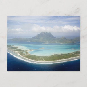 Luchtbeeld vanuit een klein lijnvliegtuig van Bora Briefkaart