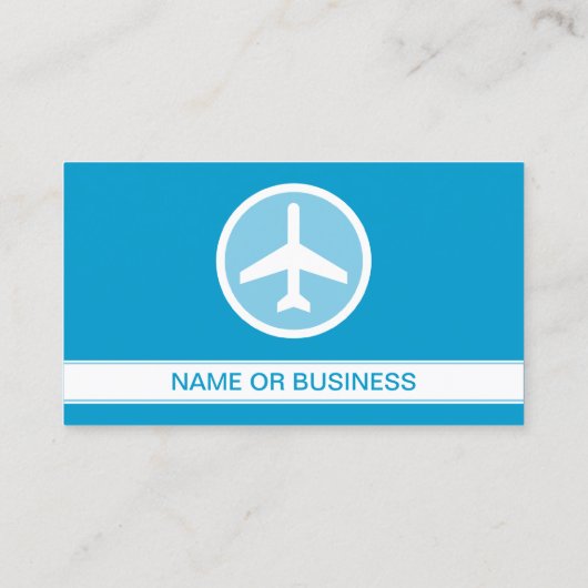 luchtbel in het vliegtuig visitekaartje (Achterkant)
