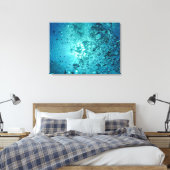 luchtbelletjes-230014 WATER BUBBLES OCEAN UNDERWAT Canvas Afdruk (Insitu (Slaapkamer))