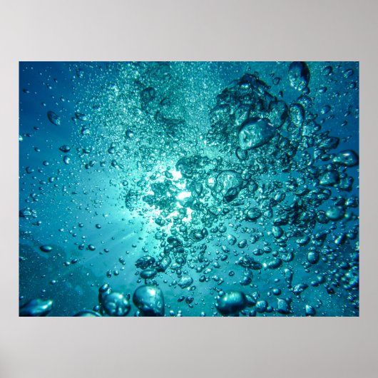 luchtbelletjes-230014 WATER BUBBLES OCEAN UNDERWAT Poster (Voorkant)