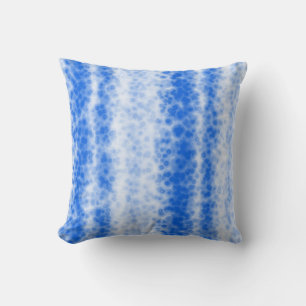 Luchtblauw en wit waterverf bubbel ontwerp kussen