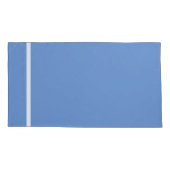 Luchtblauw witte streep trim kussensloop (Achterkant-Links)