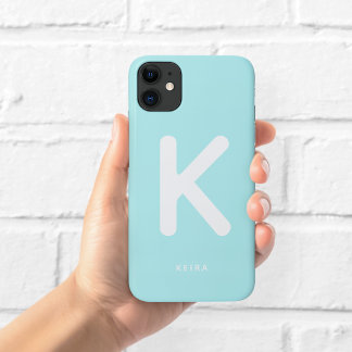 Luchtblauwe Monogram Hoesje