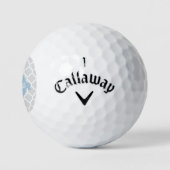Luchtblauwe Quatrefoil Gepersonaliseerde Golfballe Golfballen (Logo)