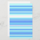 Luchtblauwe strepen briefpapier (Voorkant / Achterkant)