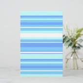 Luchtblauwe strepen briefpapier (Staand voorkant)
