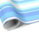 Luchtblauwe strepen cadeaupapier (Rol Hoek)