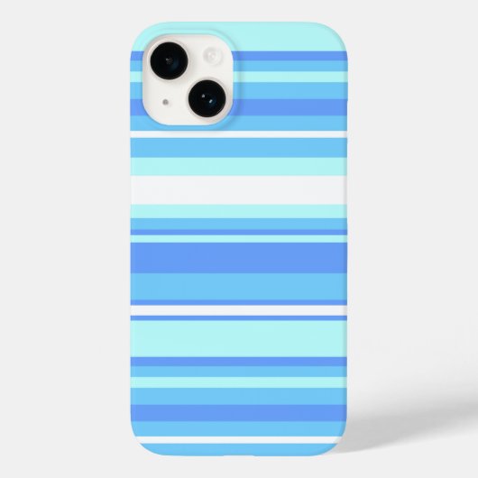 Luchtblauwe strepen Case-Mate iPhone case (Achterkant)