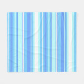 Luchtblauwe strepen fleece deken (Voorkant (Horizontaal))
