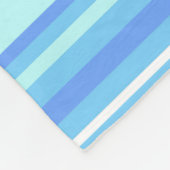Luchtblauwe strepen fleece deken (Hoek)