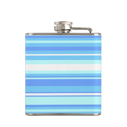 Luchtblauwe strepen heupfles (Achterkant)