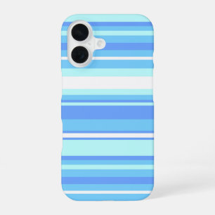 Luchtblauwe strepen iPhone 16 hoesje