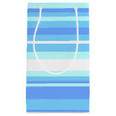 Luchtblauwe strepen klein cadeauzakje (Voorkant)