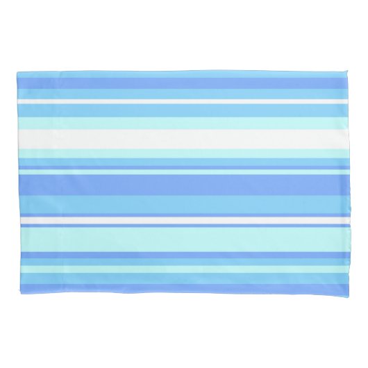 Luchtblauwe strepen kussensloop (Voorkant)