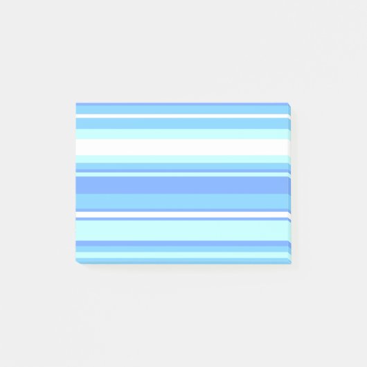 Luchtblauwe strepen post-it® notes (Voorkant)