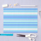 Luchtblauwe strepen tissuepapier (Craft)