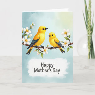 Luchtblauwe Vogels Patroonaaikaart Kaart