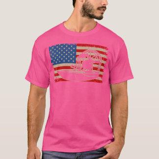 Luchtboot Amerika Vlag I Patriotische Luchtboot Ka T-shirt